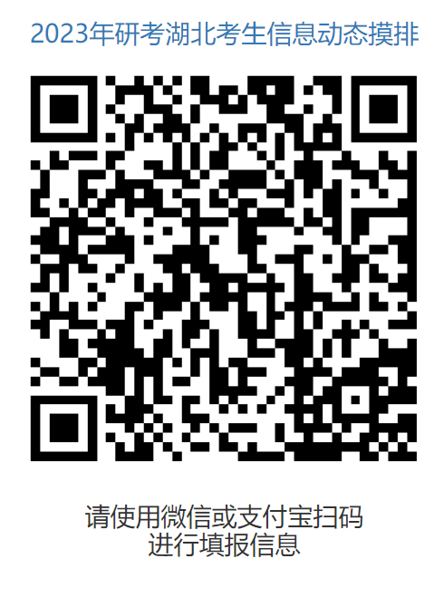2023年碩士研究生考試湖北考生信息動(dòng)態(tài)摸排公告