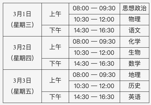 北京：2023年第一次普通高中學(xué)考合格考3月1日開考