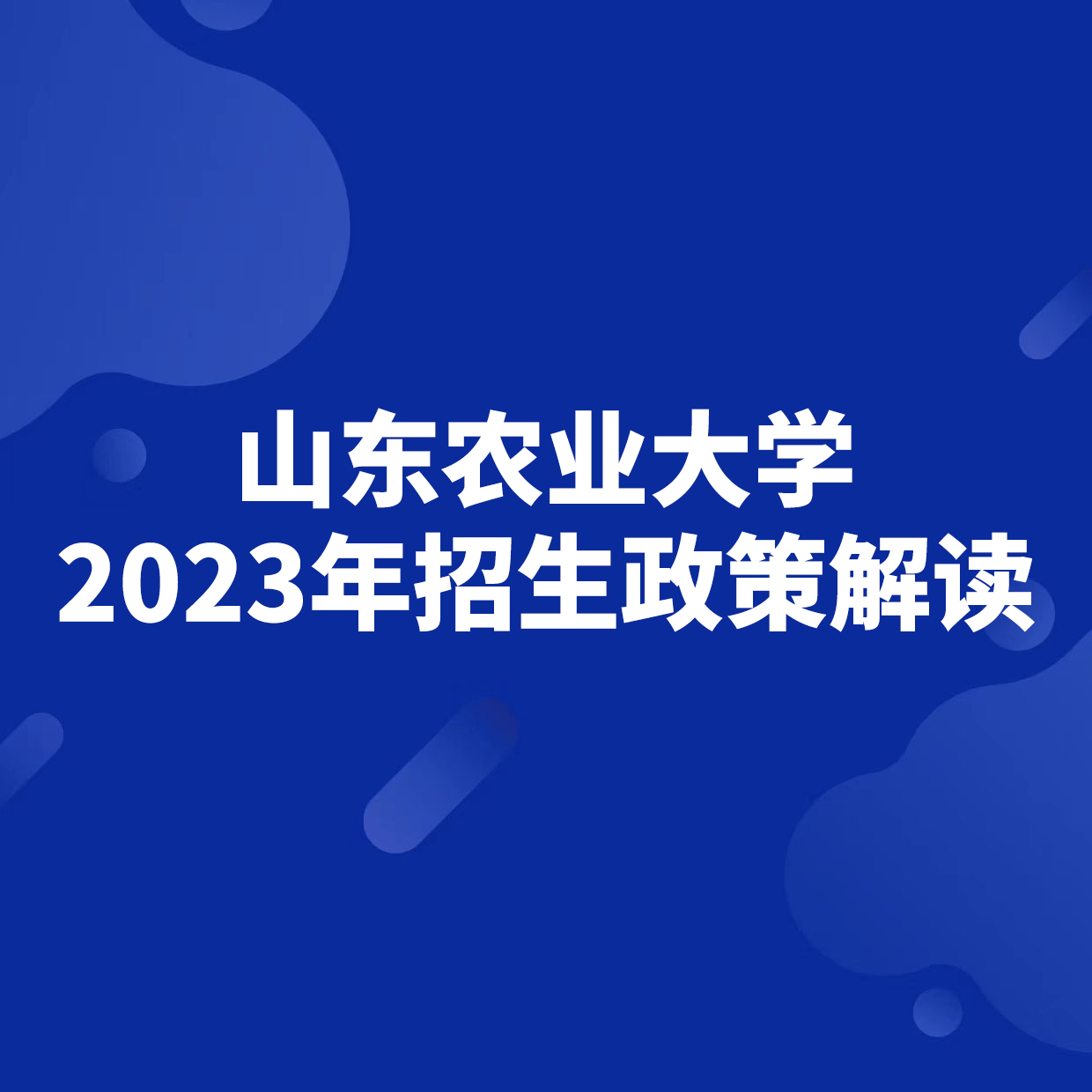 山東農業(yè)大學2023年招生政策解讀