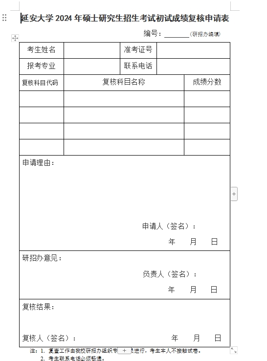 延安大學(xué)2024年考研初試成績(jī)查詢及復(fù)核辦法