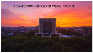 山東科技大學(xué)基礎(chǔ)學(xué)科拔尖學(xué)生培養(yǎng)計劃怎么樣？